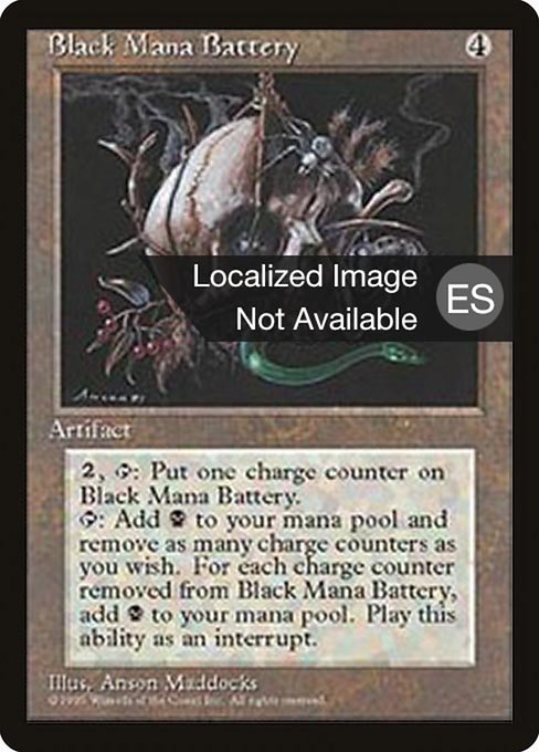 Black Mana Battery from Fourth Edition Foreign Black Border