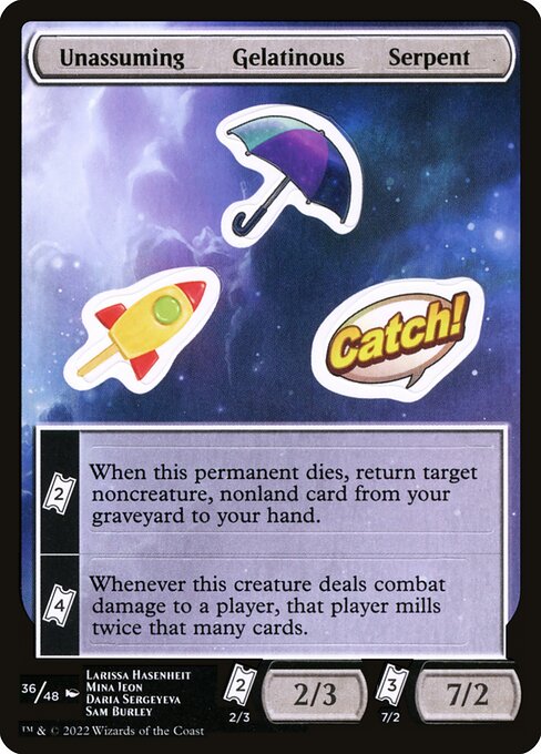 Unassuming Gelatinous Serpent highlighted card art
