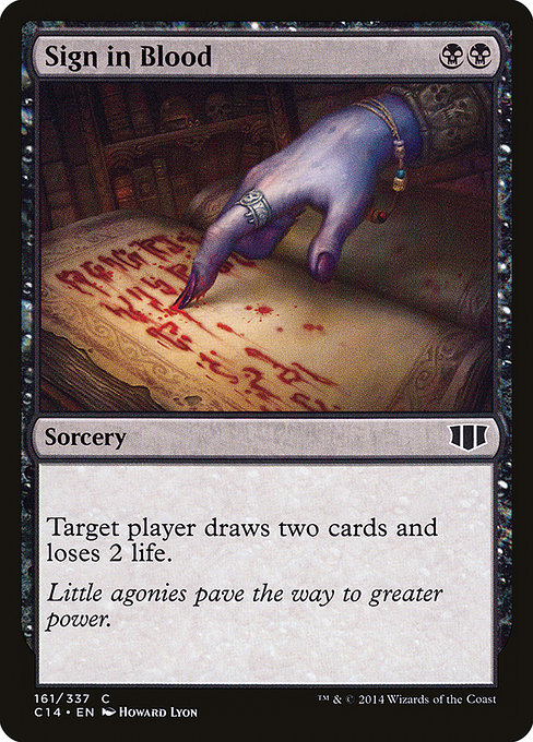 Sign in Blood from Commander 2014