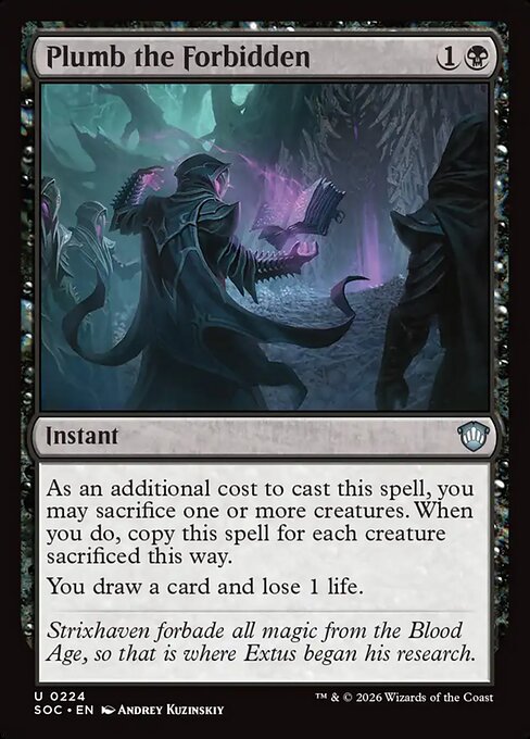 Plumb the Forbidden from Secrets of Strixhaven Commander