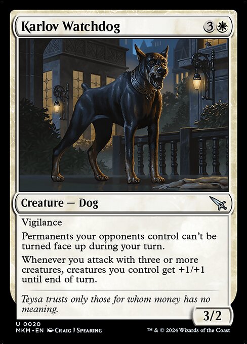 Karlov Watchdog highlighted card art