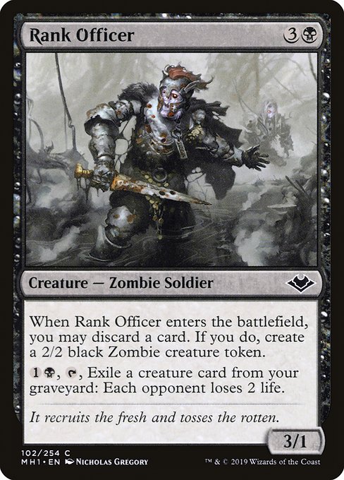 Rank Officer highlighted card art