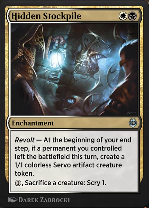 Hidden Stockpile highlighted card art