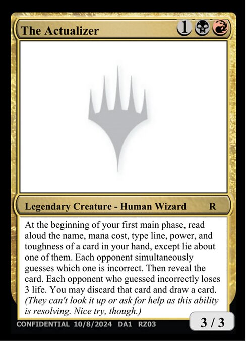 The Actualizer highlighted card art