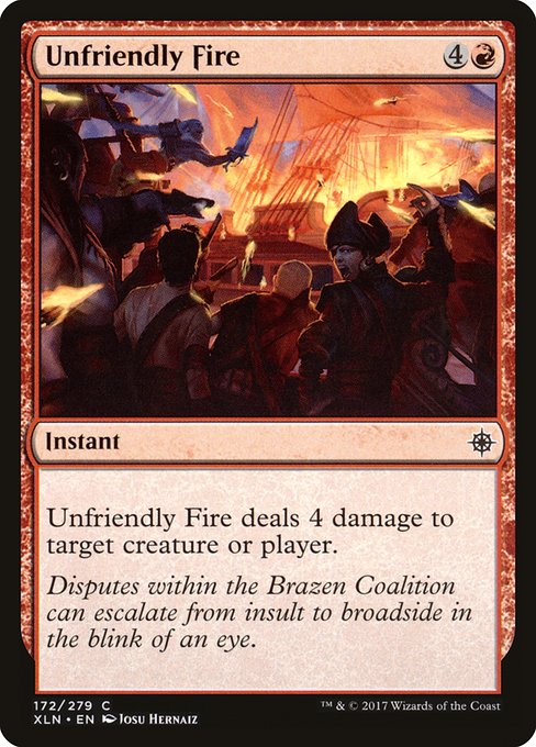 Unfriendly Fire highlighted card art