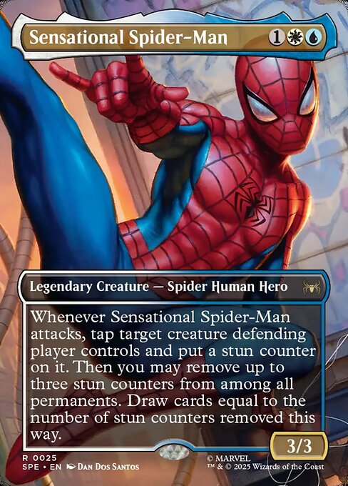 Sensational Spider-Man highlighted card art