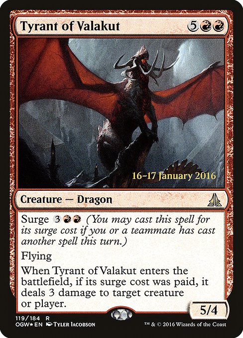Tyrant of Valakut from Oath of the Gatewatch Promos