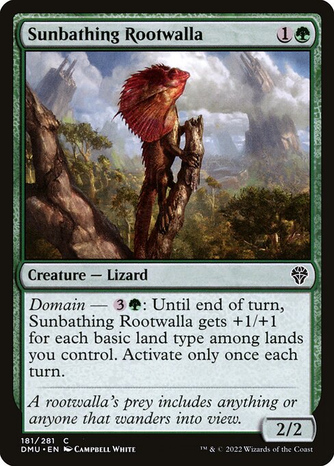Sunbathing Rootwalla highlighted card art