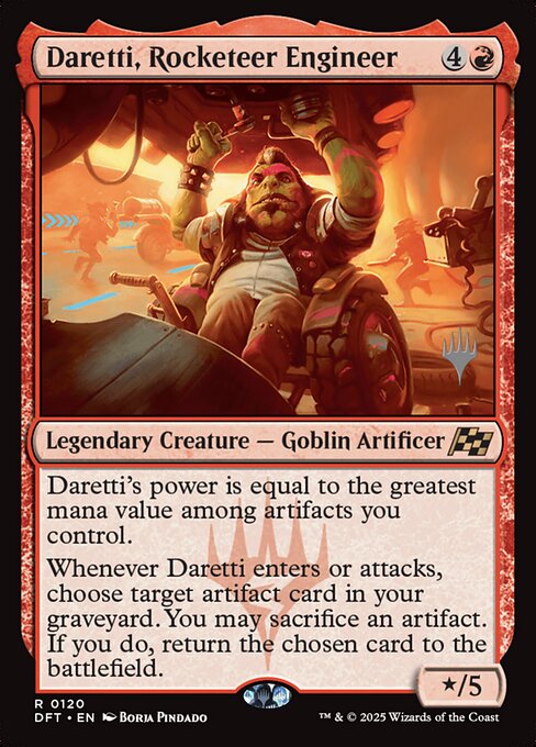 Daretti, Rocketeer Engineer from Aetherdrift Promos