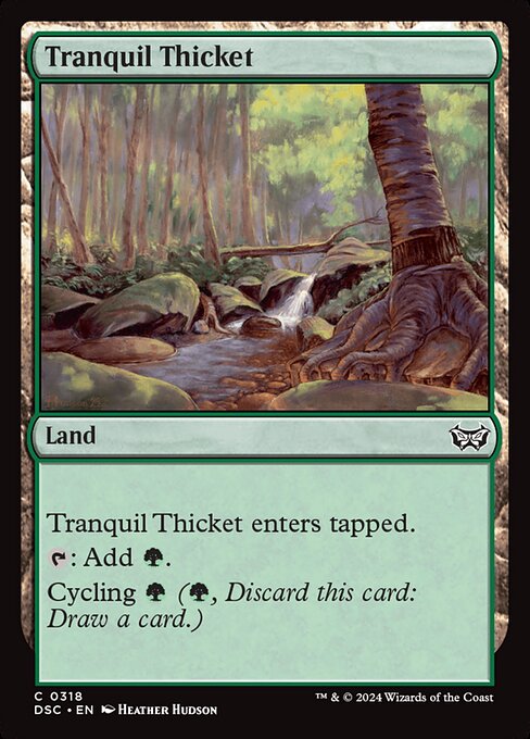 Tranquil Thicket highlighted card art