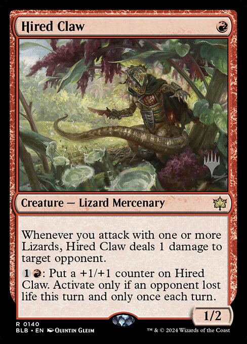 Hired Claw from Bloomburrow Promos