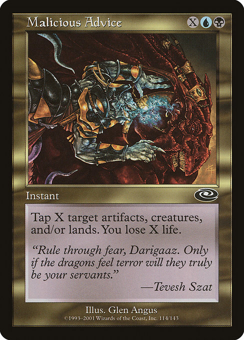 Malicious Advice highlighted card art