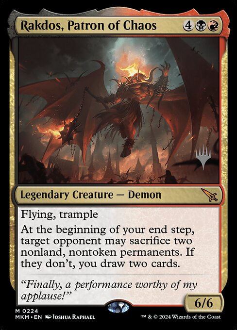 Rakdos, Patron of Chaos from Murders at Karlov Manor Promos
