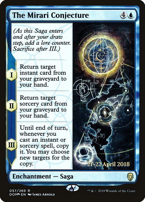 The Mirari Conjecture from Dominaria Promos