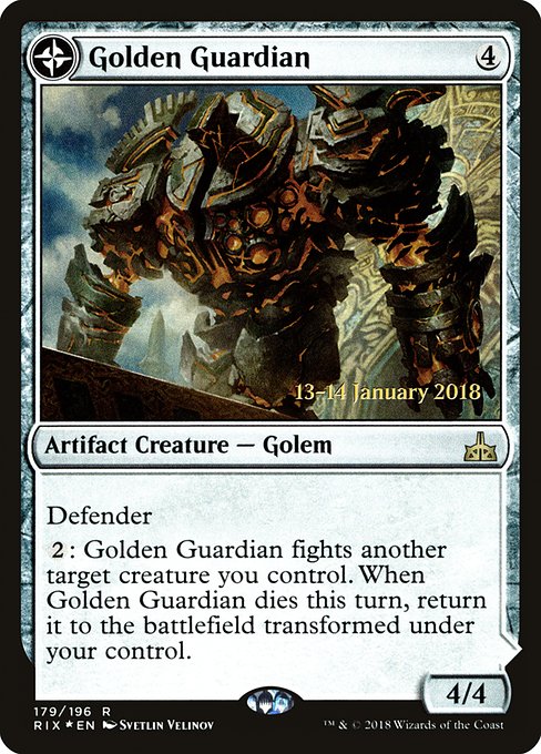 Golden Guardian // Gold-Forge Garrison from Rivals of Ixalan Promos