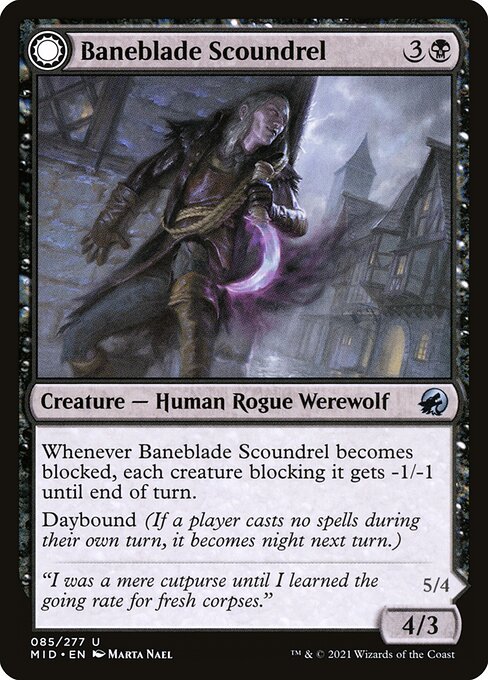 Baneblade Scoundrel // Baneclaw Marauder from Innistrad: Midnight Hunt