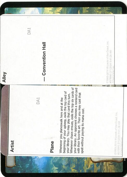 Artist Alley from Black Lotus Unknown Planechase