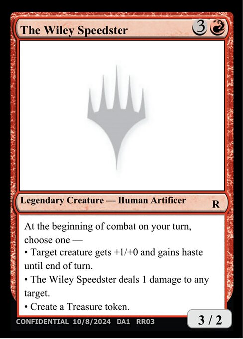The Wiley Speedster highlighted card art