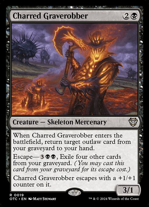 Charred Graverobber highlighted card art