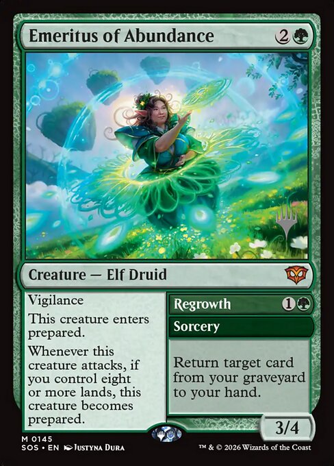 Emeritus of Abundance // Regrowth from Secrets of Strixhaven Promos