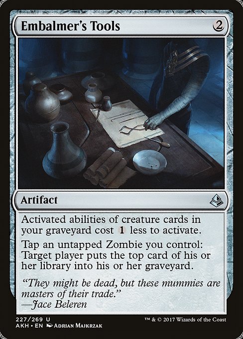 Embalmer's Tools highlighted card art
