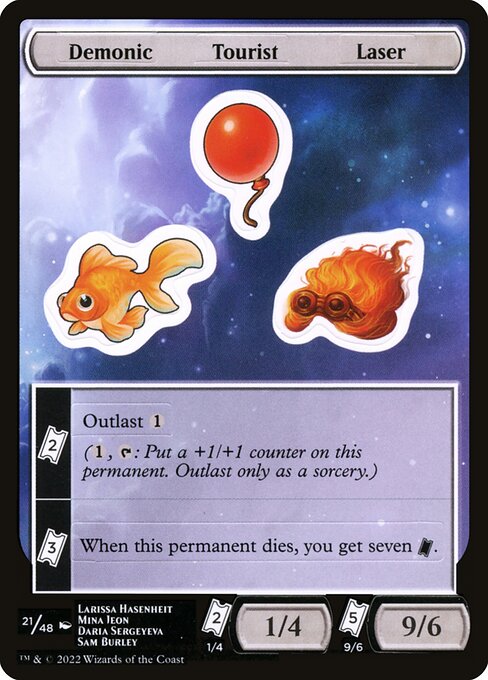 Demonic Tourist Laser highlighted card art