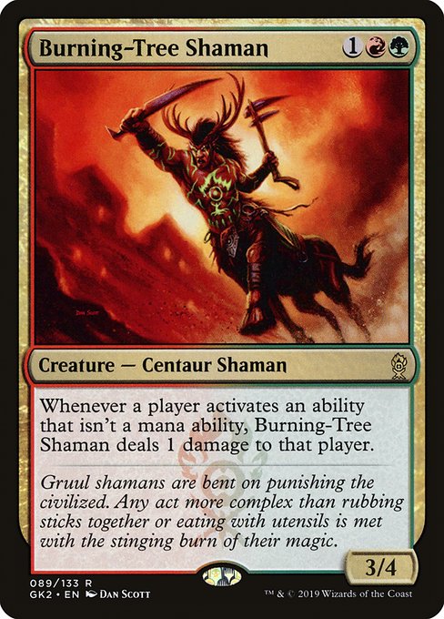 Burning-Tree Shaman highlighted card art
