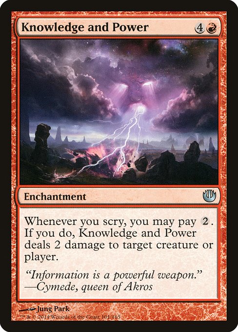 Knowledge and Power highlighted card art