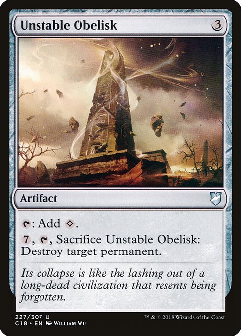 Unstable Obelisk from Commander 2018