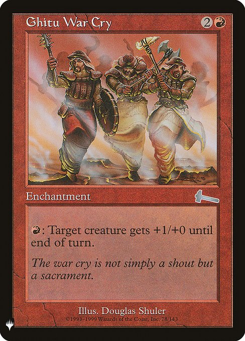 Ghitu War Cry highlighted card art