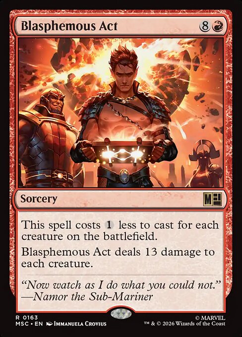 Blasphemous Act highlighted card art