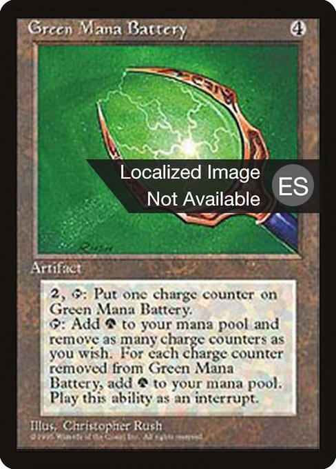 Green Mana Battery from Fourth Edition Foreign Black Border