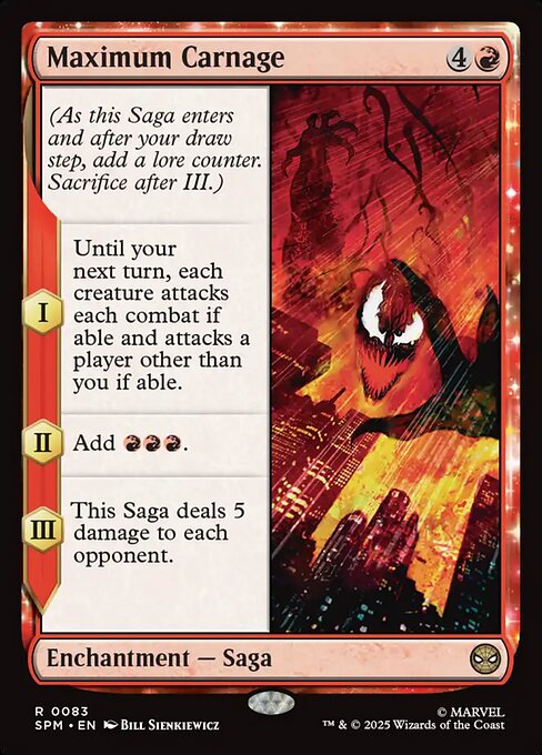 Maximum Carnage highlighted card art