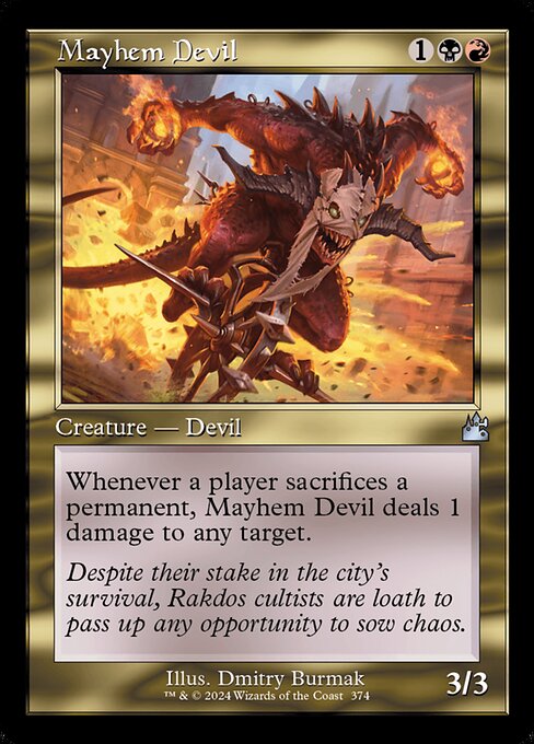 Mayhem Devil from Ravnica Remastered