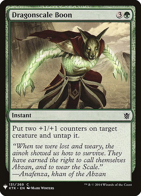 Dragonscale Boon highlighted card art
