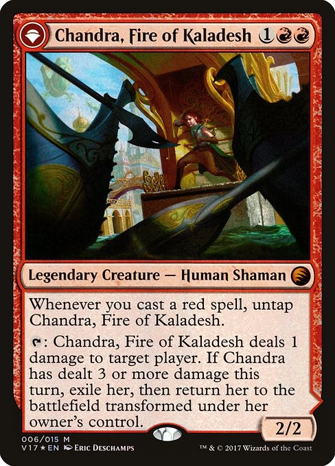 Chandra, Fire of Kaladesh // Chandra, Roaring Flame from From the Vault: Transform