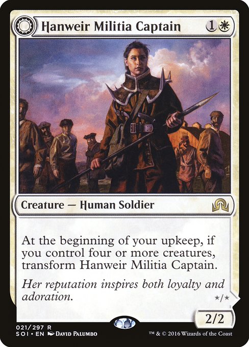 Hanweir Militia Captain // Westvale Cult Leader from Shadows over Innistrad