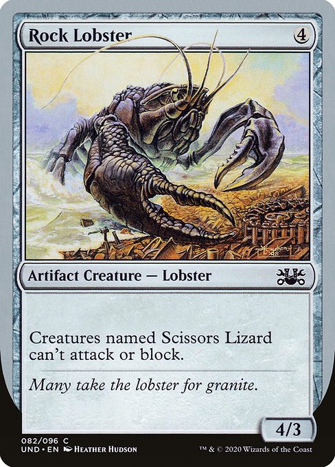 Rock Lobster highlighted card art