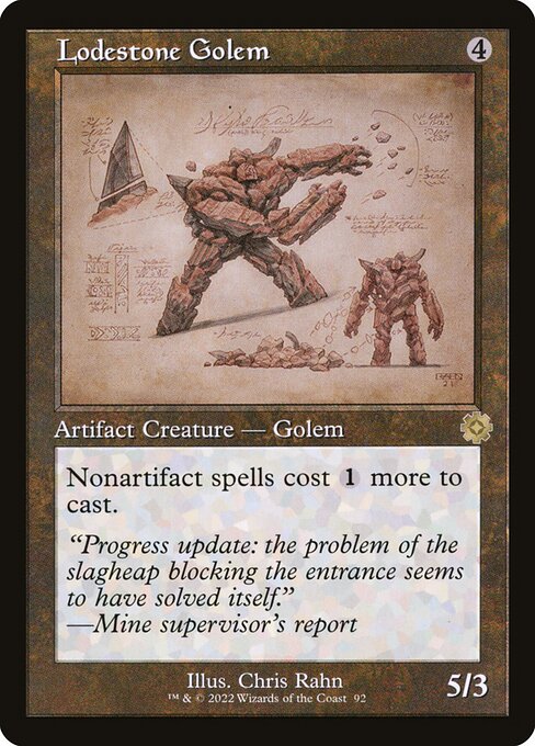 Lodestone Golem from The Brothers' War Retro Artifacts