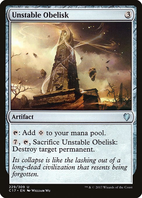Unstable Obelisk from Commander 2017