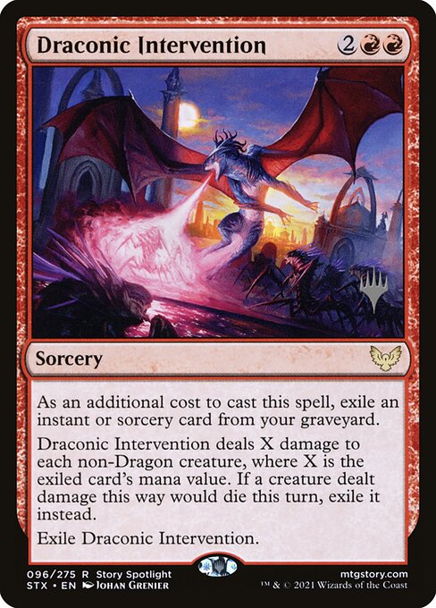 Draconic Intervention from Strixhaven: School of Mages Promos