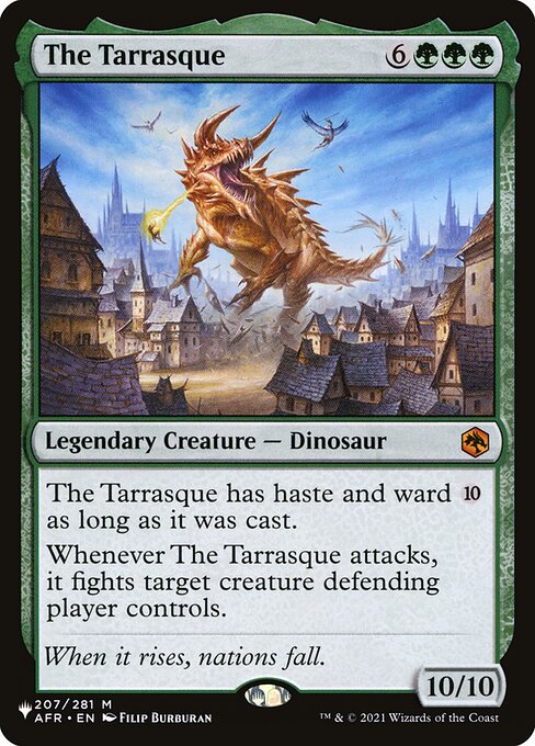 The Tarrasque highlighted card art