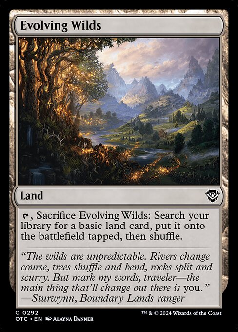 Evolving Wilds from Outlaws of Thunder Junction Commander