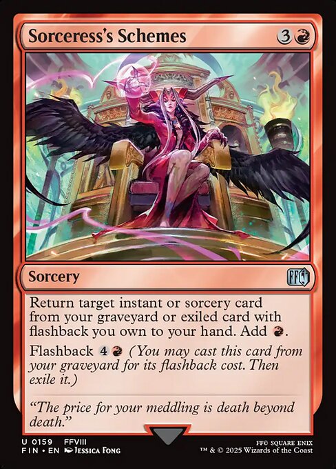 Sorceress's Schemes highlighted card art