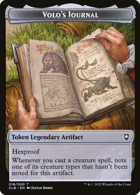 Volo's Journal highlighted card art