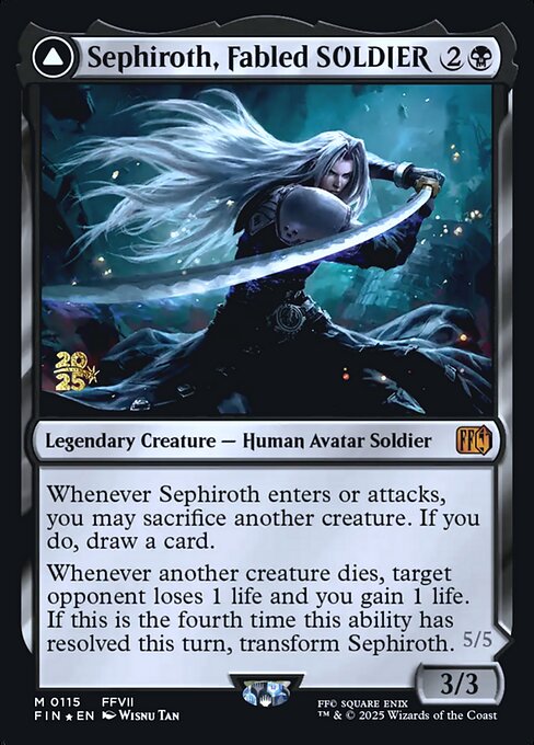 Sephiroth, Fabled SOLDIER // Sephiroth, One-Winged Angel from Final Fantasy Promos