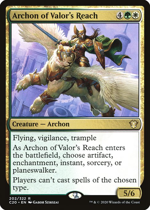 Archon of Valor's Reach highlighted card art