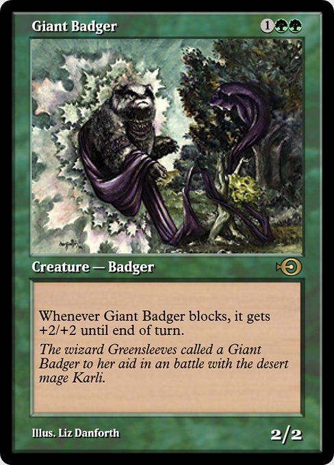 Giant Badger highlighted card art