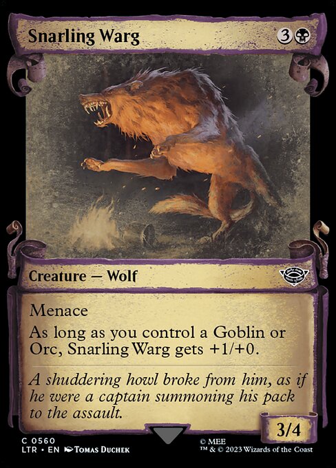 Snarling Warg highlighted card art