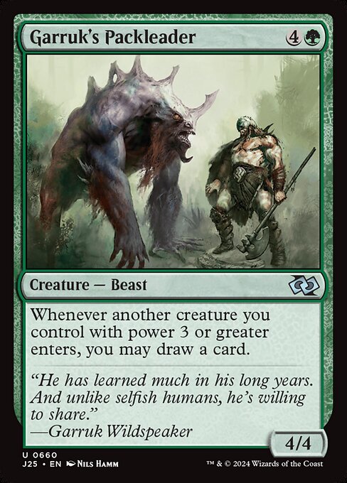 Garruk's Packleader highlighted card art